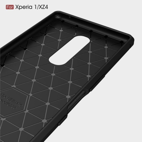 Sony Xperia 1 Iskunkestävä Iskunvaimennuskuori SlimCarbon Black