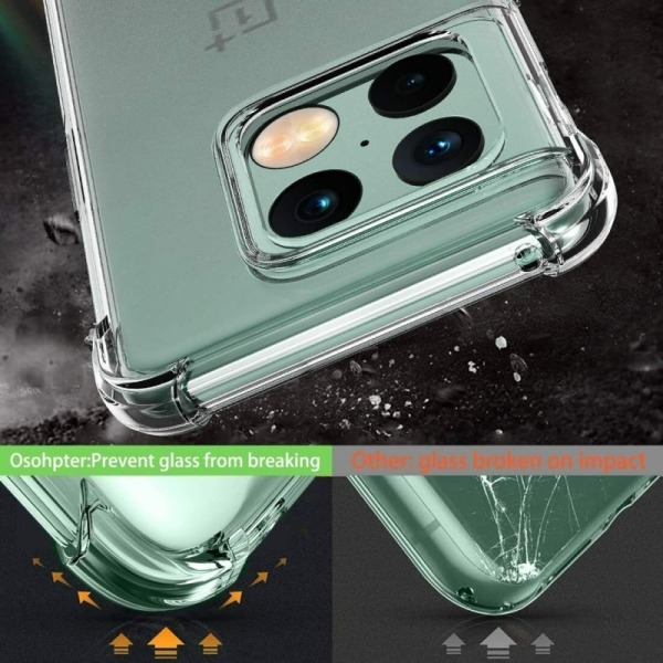 OnePlus 10 Pro stødabsorberende silikoneskal Shockr Transparent