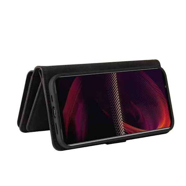 Xperia 5 III multifunktionelt pung etui Lynlås 13-rum Black
