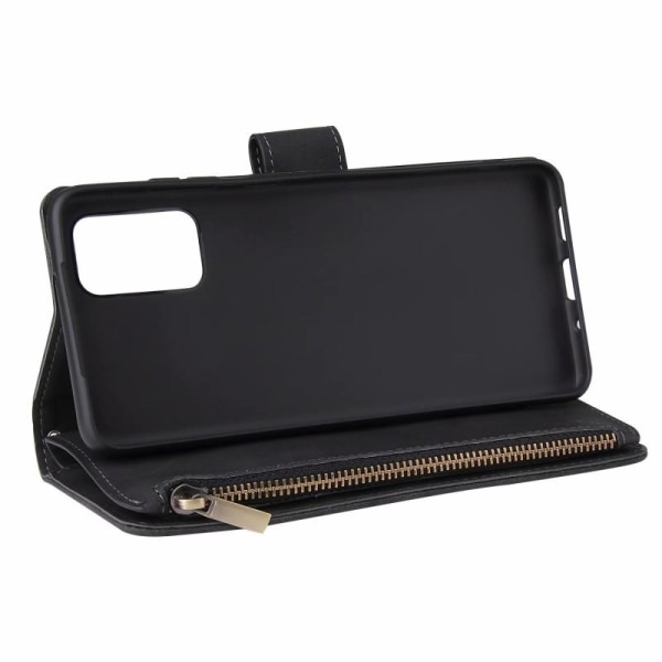 Samsung S20 Multifunktionellt Plånboksfodral Zipper 8-Fack Svart