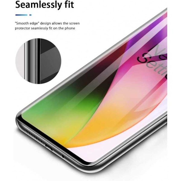 2-PACK OnePlus 8T Härdat Glas 0.26mm 2.5D 9H Fullframe Transparent