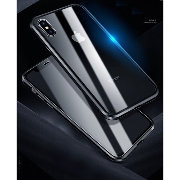 iPhone XS Max Heltäckande Premium Skal Glassback V4 Transparent