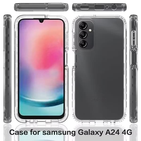 Samsung A24 Heltäckande Premium 3D Skal 3in1 ThreeSixty Clear