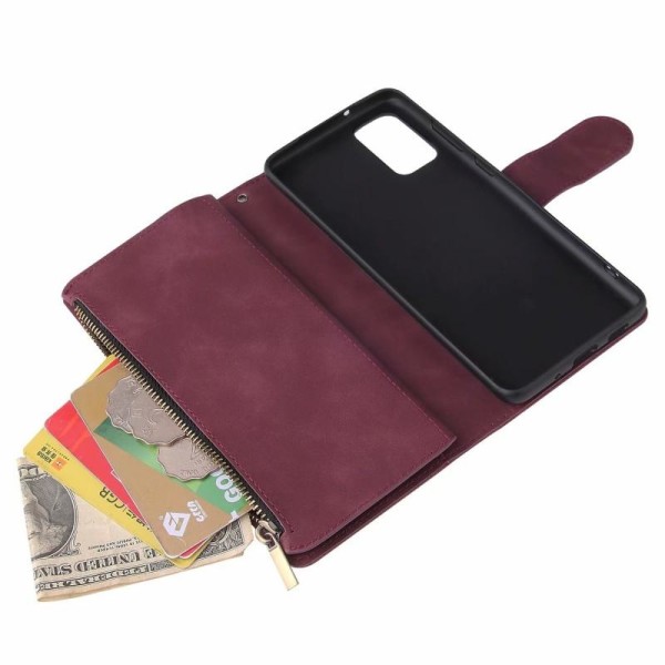 Samsung S20 monitoiminen lompakkokotelo, vetoketjullinen 8 tasku Svart