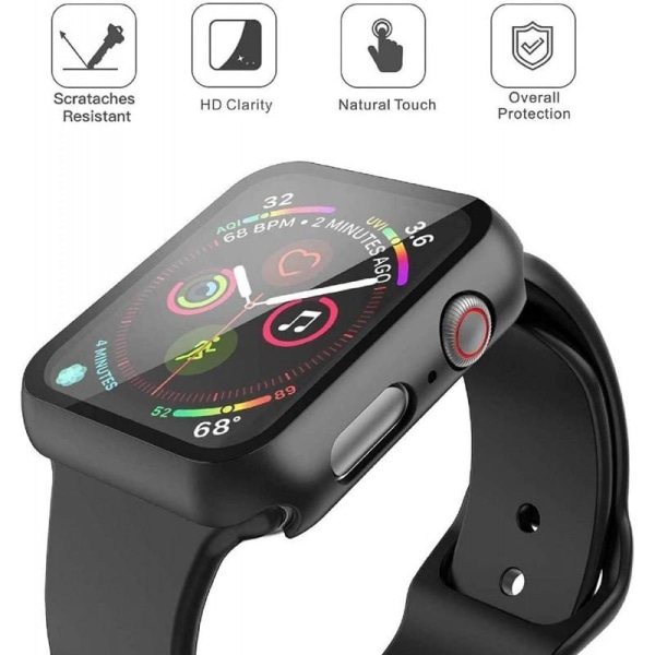 2-PACK Apple Watch 38mm iskuja vaimentava kansi 9H karkaistu las Rosenguld