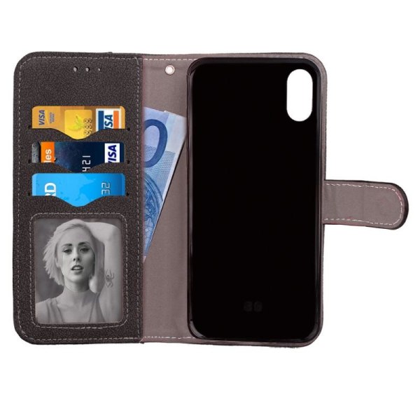 iPhone XS Max praktisk lommebokveske med 7-FACK Pharah Black