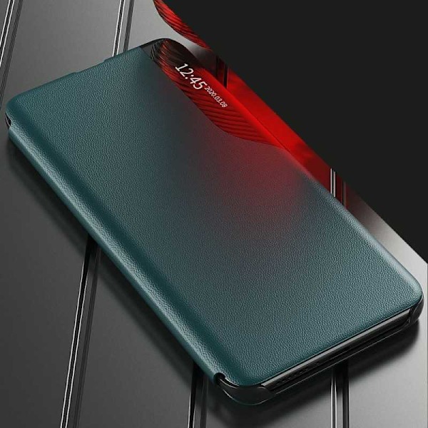 Samsung A02s Stilfuldt Smart View Case - Sort Black