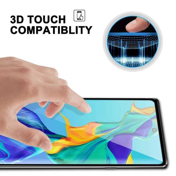 Samsung Note 10 Plus FullFrame 3D 0,26 mm 9H karkaistu lasi Transparent