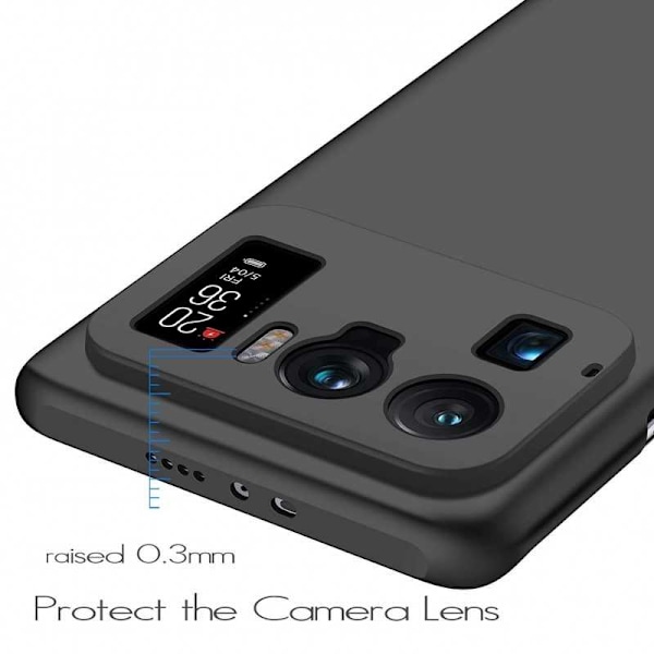 Xiaomi Mi 11 Ultra Thin kumipinnoitettu mattamusta Cover Basic V2 Black