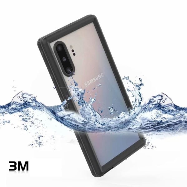 Samsung Note 10 Plus Heltäckande Vattentät Premium Skal - 2m Transparent