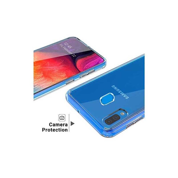 Samsung A20e stødabsorberende silikonecover Enkelt Transparent