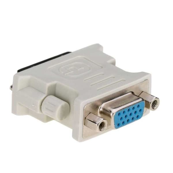 Sovitin DVI-I (m) VGA:ksi (f) White