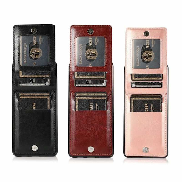 Samsung S20 Mobilskal Korthållare 5-FACK Retro V3 Svart