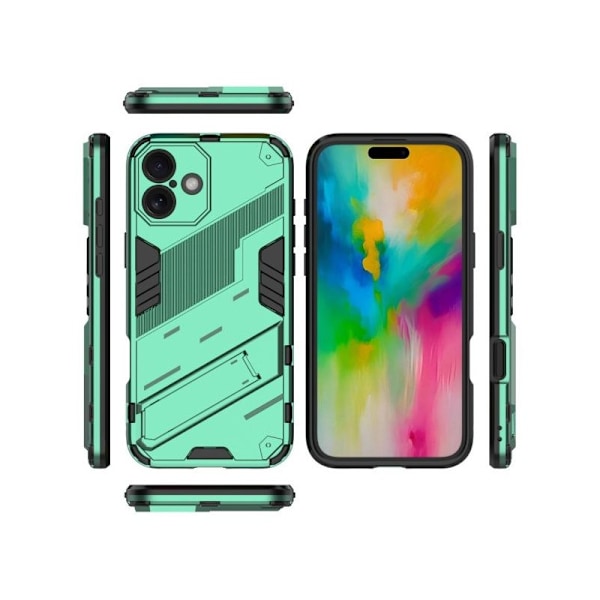 iPhone 16 Stöttåligt Skal med Kickstand ThinArmor V2 - Grön