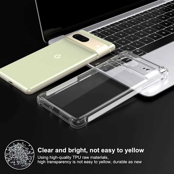 Google Pixel 8 stødabsorberende silikonetui Shockr Transparent