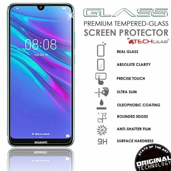 2-PACK Huawei Y6 2019 Härdat glas 0.26mm 2.5D 9H Transparent