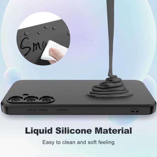 Samsung A55 5G kuminen mattamusta silikonikuori Black