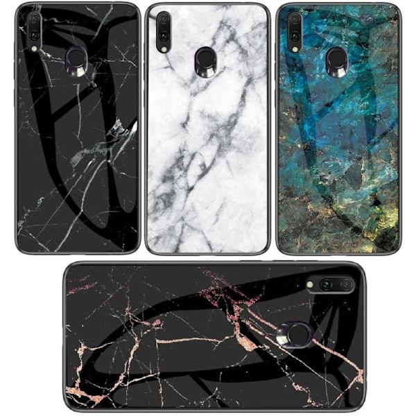 Samsung A20e Marmorskal 9H Härdat Glas Baksida Glassback V2 Green Emerald Green