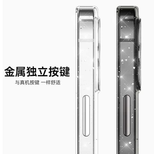 Glittery MagSafe -kuori iPhone 15lle - Musta