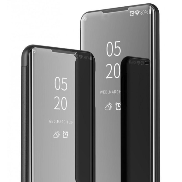 Samsung Note 10 Smart Flipfodral Clear View Standing V2 Rocket Svart