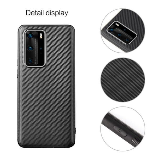 Huawei P40 Pro Iskunkestävä FullCarbon V2 -kotelo Black