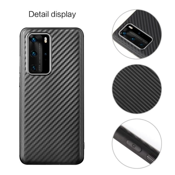 Huawei P40 Pro Support Resistent Shell Full Carbon V2 Black