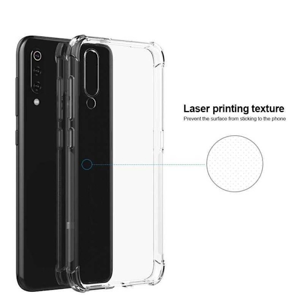 Xiaomi Mi 9 Stöttåligt Skal med Förstärkta Hörn Transparent