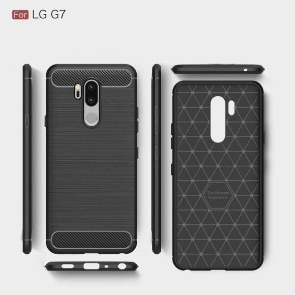 LG G7 ThinQ Støtsikker støtdempertrekk SlimCarbon Svart