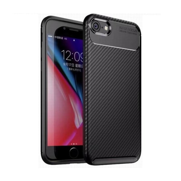 iPhone 8 Støtsikker FullCarbon V4 Veske Black