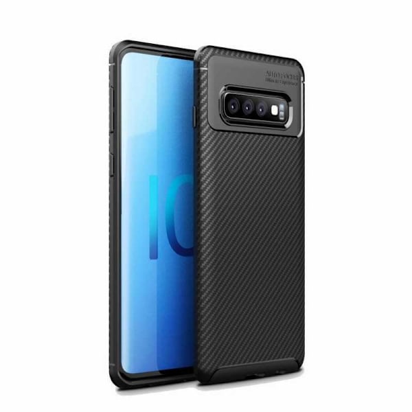 Samsung S10 Stöttåligt Skal FullCarbon V4 (SM-G973F) Svart