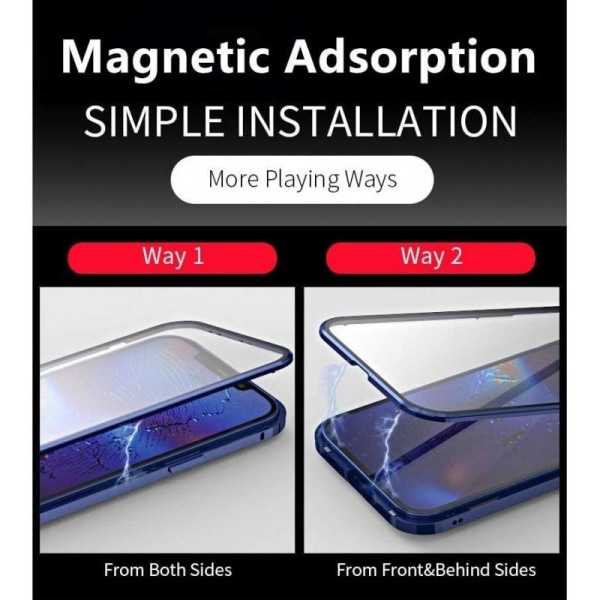 iPhone 13 Pro Max Heltäckande Premium Skal Glassback V4 Transparent