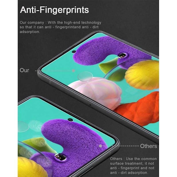 Samsung Galaxy A71 Hærdet glas 0,26mm 2,5D 9H Transparent