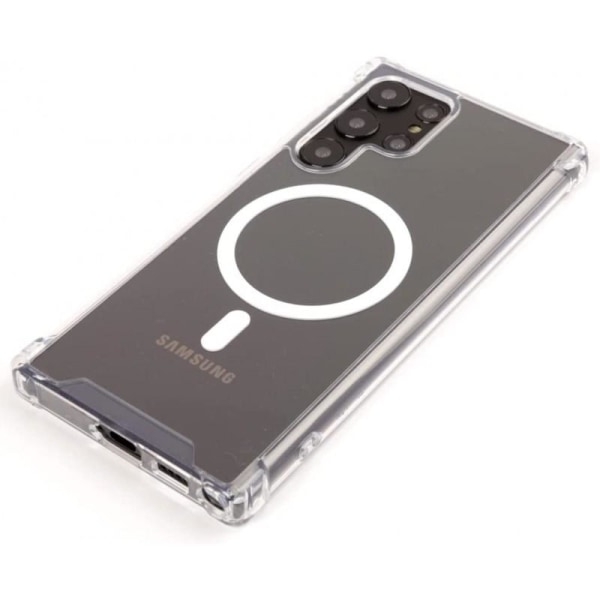 Samsung S21 Ultra Transparent stødabsorberende cover MagSafe-kom Transparent