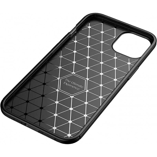 iPhone 15 Stöttåligt Slimmat Skal FullCarbon V4 Svart