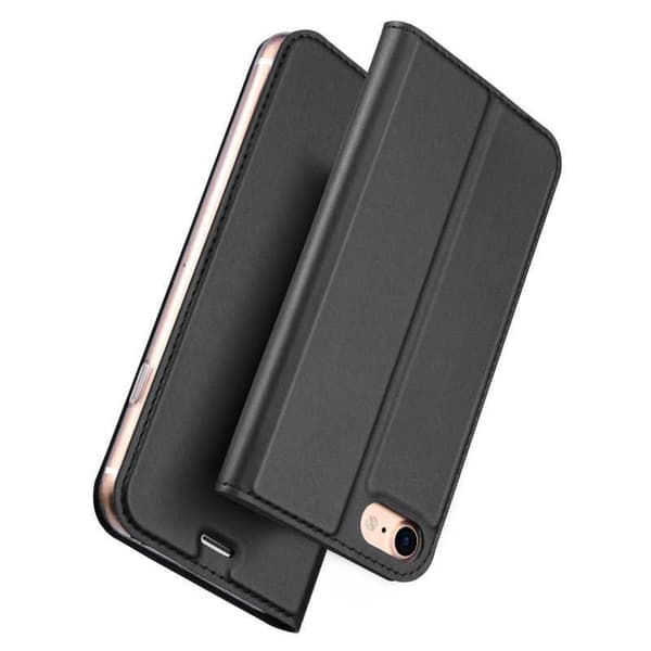 iPhone 8 Plus Flip Case Skin Pro korttilokerolla Black