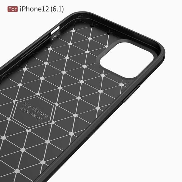 iPhone 12 Pro Stöttåligt Skal SlimCarbon Svart