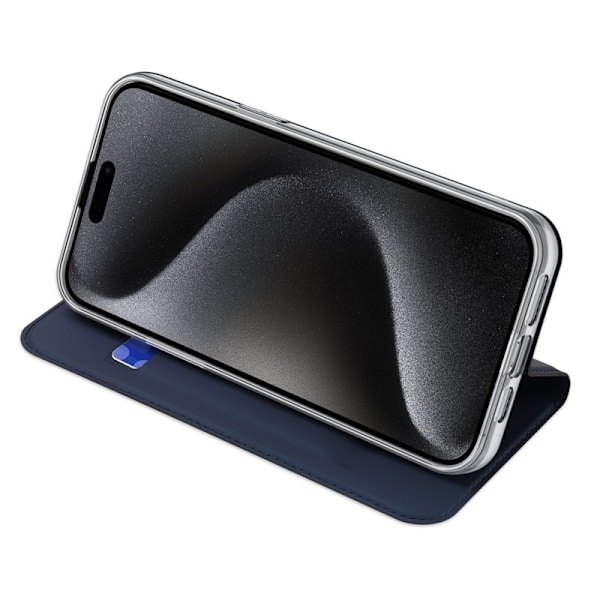 iPhone 15 Dux Ducis Skin Pro med Kortfack - Blå