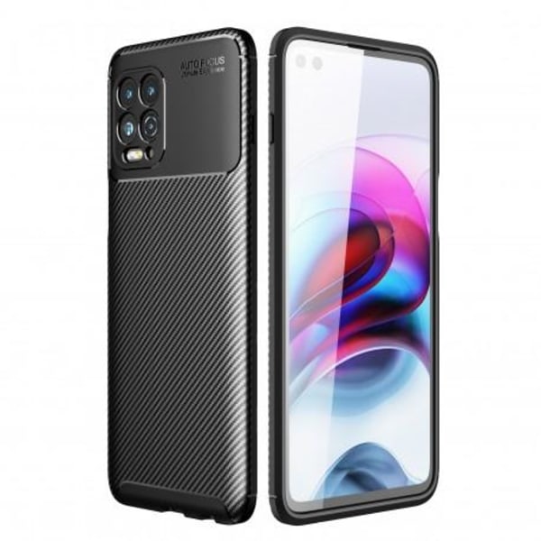 Motorola Moto G100 Stöttåligt Skal FullCarbon V4 Svart