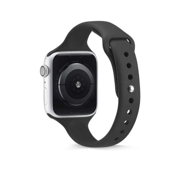 Apple Watch 38/40 / 41mm ohut, tyylikäs silikonirannekoru Svart