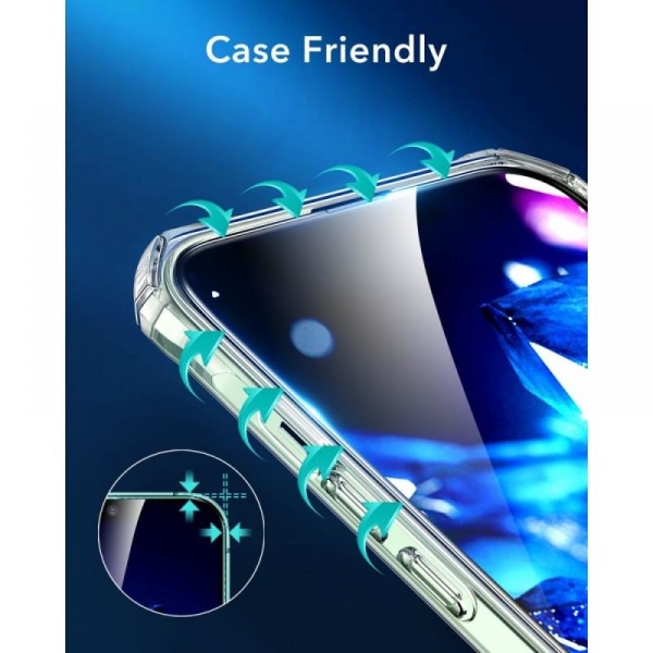 2-PACK iPhone 13/13 Pro ESR 9H 0,26 mm hærdet glas med installat Transparent