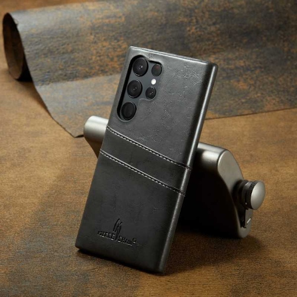 Samsung S23 Ultra iskuja vaimentava korttipidike Retro Black