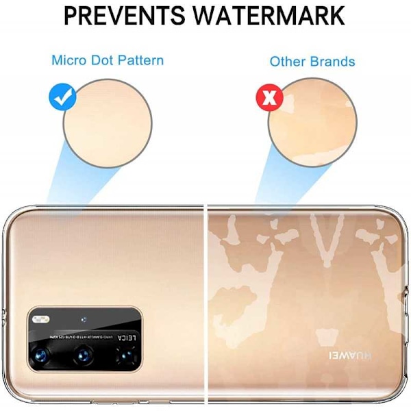 Huawei P40 Pro Stötdämpande Mjukt Skal Simple Transparent