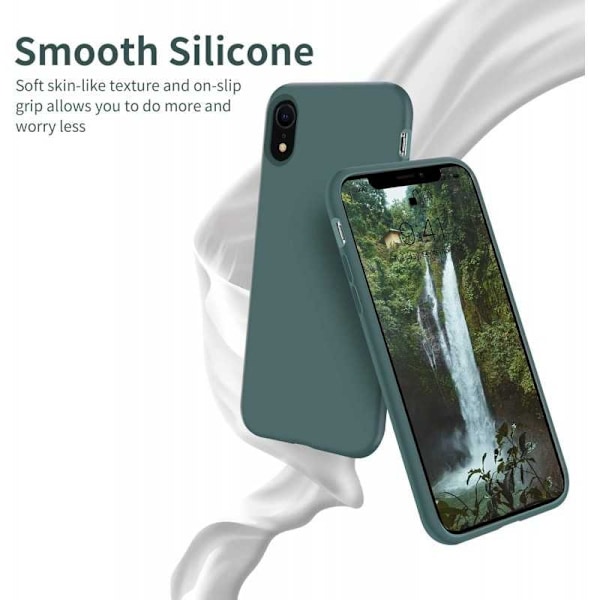 Kuminen iskunkestävä kotelo iPhone XR- vihreä