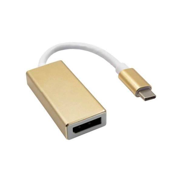 Adapter USB-C (m) / DisplayPort (f) 15cm Guld