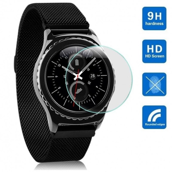 2-PAK Samsung Gear S3 hærdet glas 0,2 mm 9H 2,15D Transparent