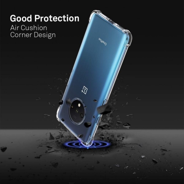 OnePlus 7T stødabsorberende silikoneskal Shockr Transparent