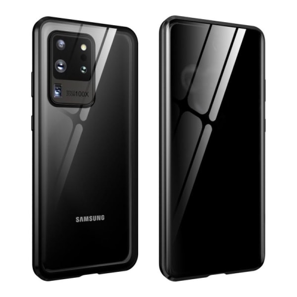 Samsung S20 Ultra Privacy Heltäckande Premium Skal Glassback V4 Transparent