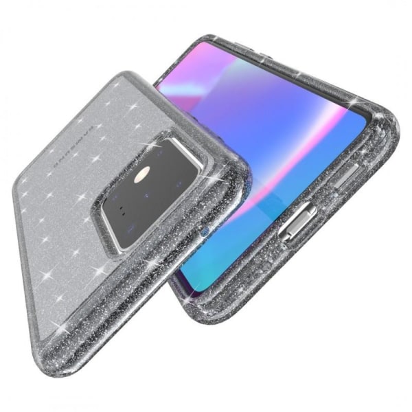Samsung S20 Ultra Iskunvaimennin matkapuhelinkotelo Sparkle Blac Black