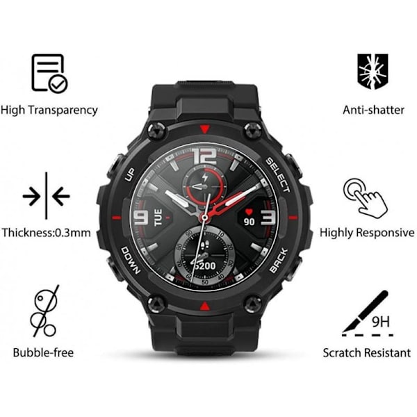 Amazfit T-Rex hærdet glas 0,2 mm 9H 2,5D Transparent