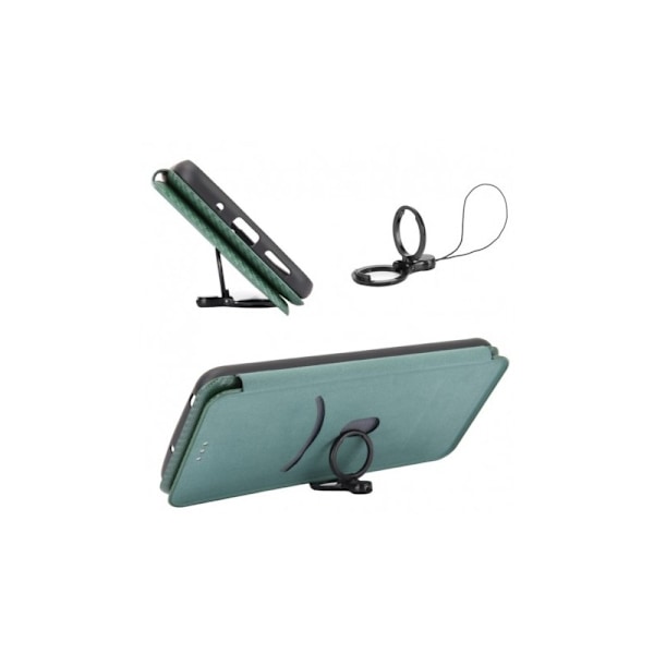 Samsung A33 5G Flip Case Kortrum CarbonDreams Grön